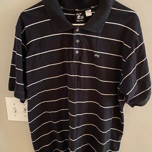Vintage 2010's LRG Black striped Polo Shirt
